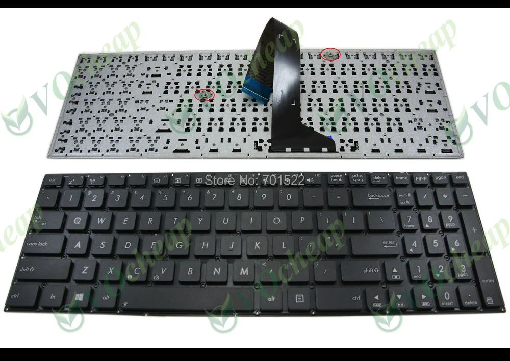 

New Laptop keyboard for Asus X501 X501A X501U X501EI X501XE X501XI X502 WITHOUT Frame US Version - MP-11N63U4-920