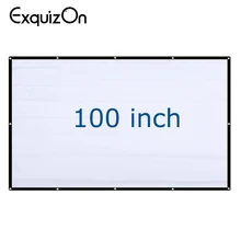 100 дюймов 16:9 ПВХ портативный Настольный проектор экран для UC46 AM01S X7 Домашний Кинотеатр Бизнес-встречи проектор и 72 84 120 дюймов