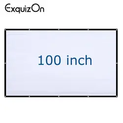 100 Inch 16:9 ПВХ портативный Настольный проектор Экран для UC46 AM01S X7 дома Театр Бизнес встреч проектор и 72 84 120 дюйма