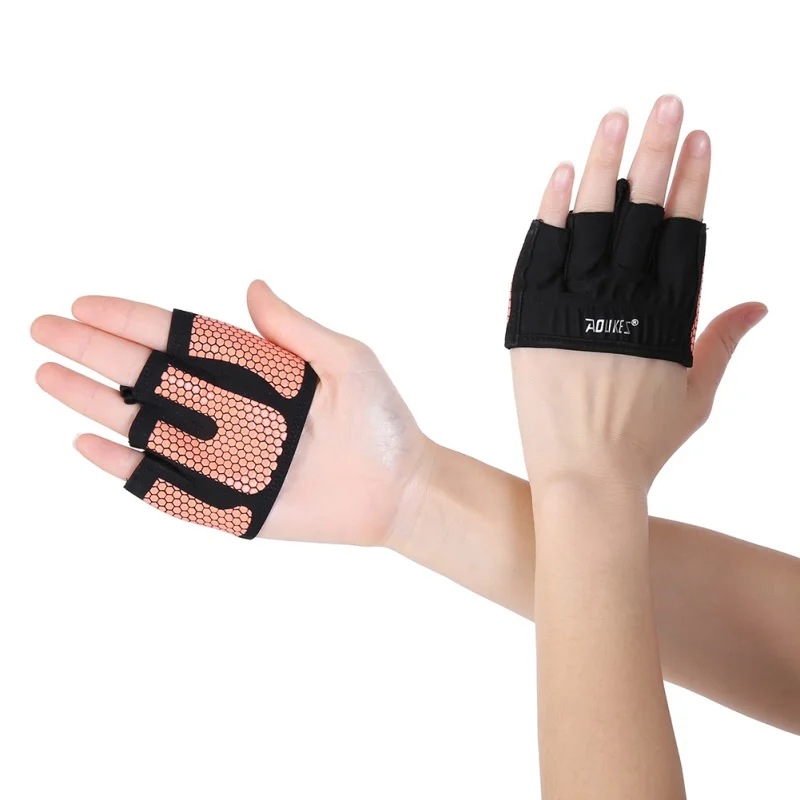 

Nice! 1 Pair Anti-skid Unisex Cycling Weight Lifting Gym Gloves Sports Mountain Cycling Palm Protector Glove Im