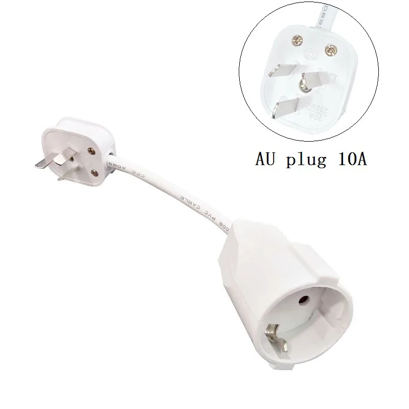 ЕС ВБ АВ ЕС Мощность удлинитель с разъемом «папа» к женскому гнездо адаптера питание кабель преобразования для 3000W 1.5mm м² однопроволочной жилой 13/16A - Цвет: AU plug 10A