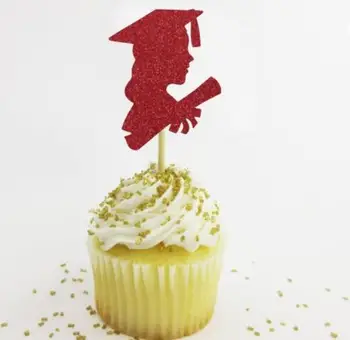

glitter female male graduation party Appetizer Picks birthday cupcake toppers baby shower Anniversary doughnut toothpicks