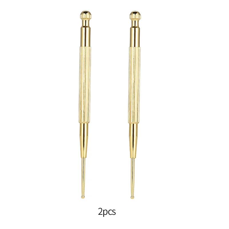 

2pcs Copper Chinese Medical Therapy Acupuncture Relieving Point Pen Auricular Ears Press Acupoint Massage Health Care Instrument