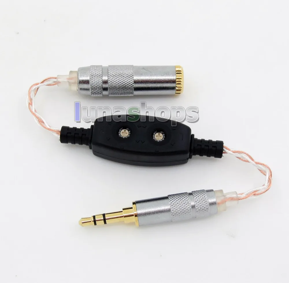 

0ohm-220ohm Silver OCC 3.5mm Adjustable Resistor Cable 4*100*0.05 For Etymotic ER4 JH24 Roxanne etc. LN005476