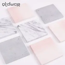 Шт. 1 шт. Творческий мрамор цвет самоклеющиеся блокнот камень стиль Sticky закладка для заметок школы офисные канцелярские принадлежности