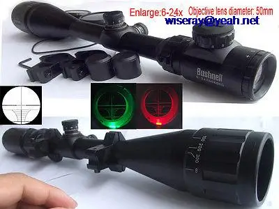 

DHL/EMS Red Green Sights 39CM lens 50mm 6-24 times Magnifier Sight 9-13.5mm Rail Mount-A7