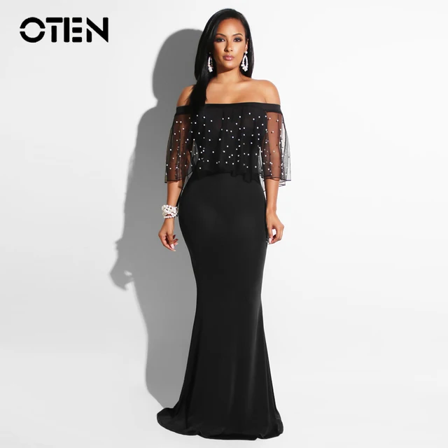 bautrice mesh maxi dress