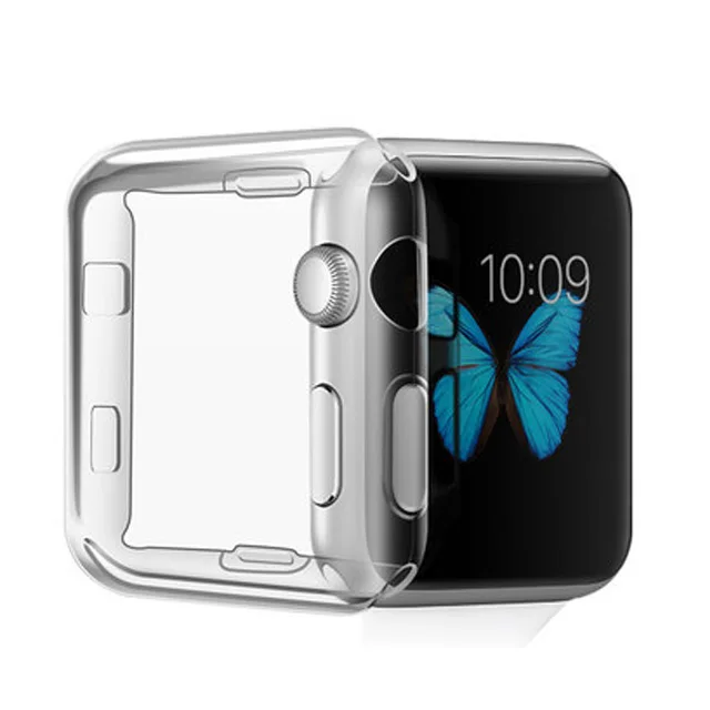 Мягкий чехол для часов из ТПУ чехол для Apple Watch 42 мм 38 мм 40 мм 44 мм Прозрачный Бампер протектор для iWatch 4 3 2 1 Полный экран протектор - Цвет: transparent