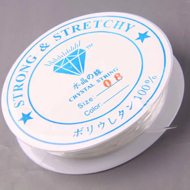 

0.8MM White Stretch Elastic Crystal Line Jewelry Making 1pcs Z008