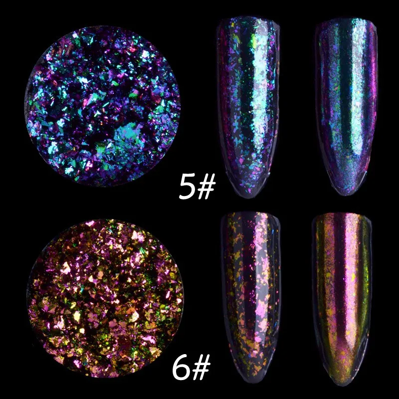1 Box Chameleon Flakes Magic Multi Chrome Nail Powder Glitter Sequins Nail Art Gel Manicure Supplies 1 Box Chameleon Flakes Magic Multi Chrome Nail Powder Glitter Sequins Nail Art Gel Manicure Supplies