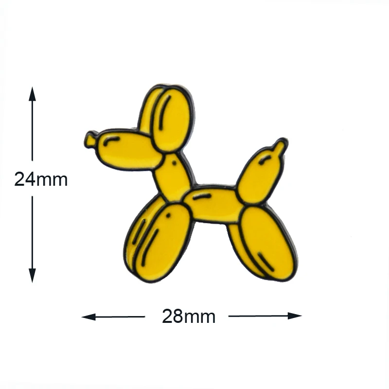 Воздушный шар dogy эмалированная брошь-кнопка мультфильм собака Нагрудный значок
