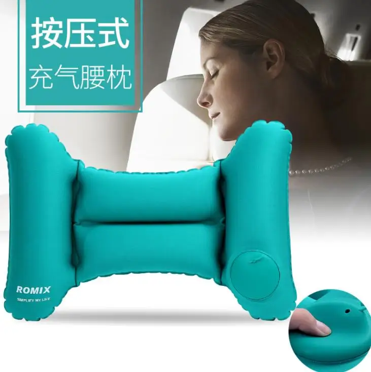 

Inflatable Lumbar Pillow Travel Portable Cushion Aircraft Lumbar Push-Type Automatic Inflatable Waist Portable Pillow