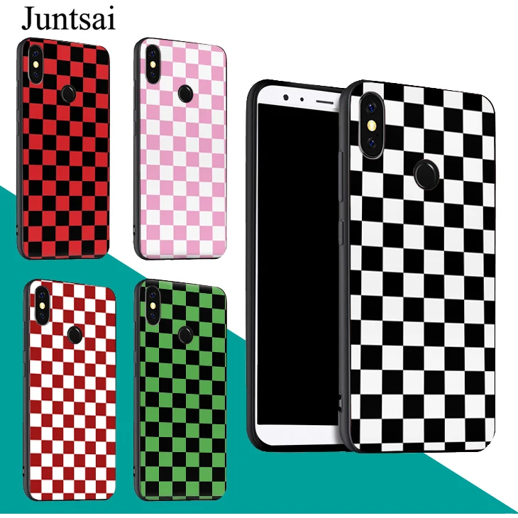 

Juntsai Checkerboard Plaid Checked Checkered Cover For Xiaomi Redmi 6 Pro 6A 5 Plus S2 Note 7 5 5A 4X Mi 8 9 6X A2 Mix 2 F1 Case