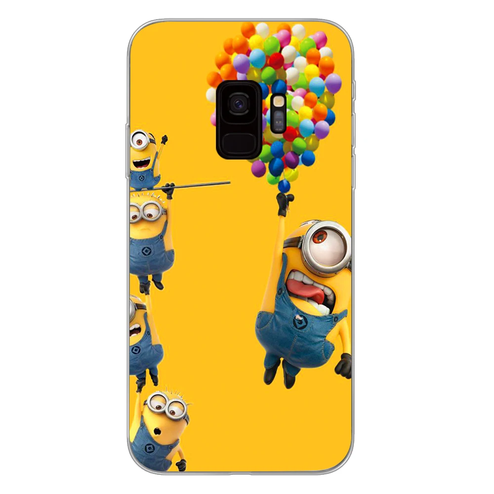 Cute Minions cartoon Phone Case for Samsung Galaxy S10 S10E S8 Plus S6 S7 Edge S9 S10e Plus Cover - Цвет: 9