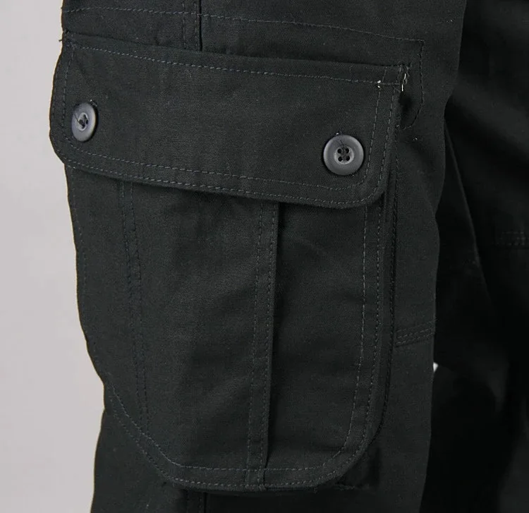 Осенние мужские брюки карго, повседневные мужские штаны с несколькими шестью карманами, военный комбинезон, мужские уличные длинные штаны высокого качества