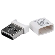 Мини Высокоскоростной USB 2,0 Micro SD TF устройство для чтения карт памяти Адаптер для Windows ME, 2000, XP, Vista, WIN 7 белый