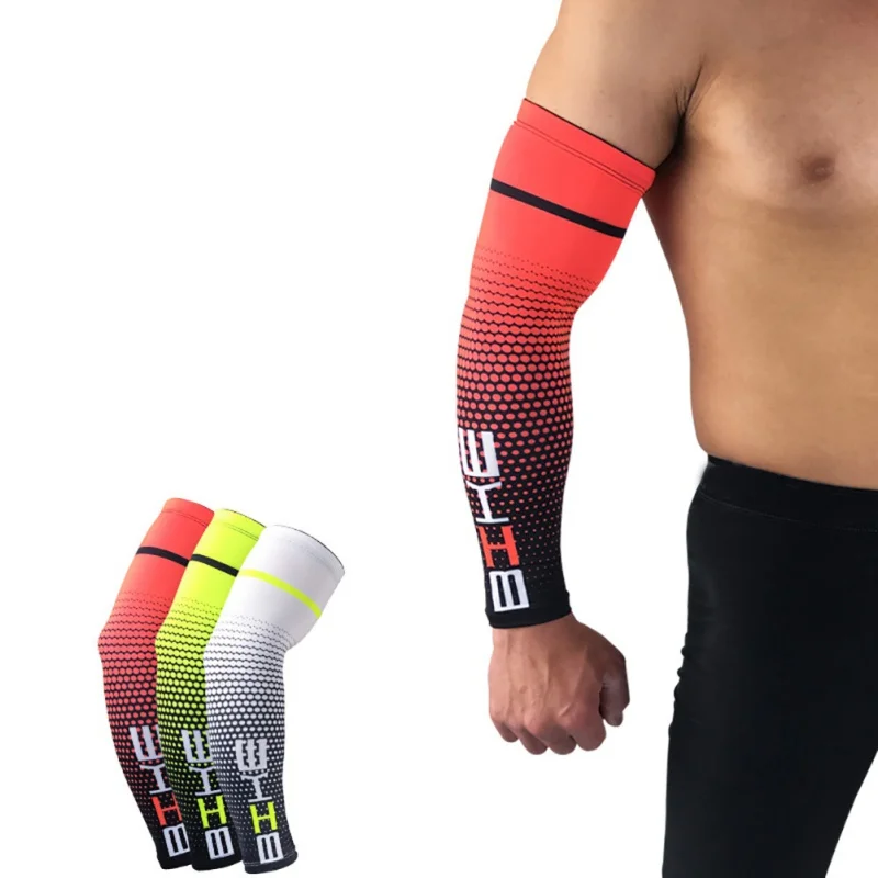 

Men Cycling Running Bicycle UV Sun Protection Cuff Cover Protective Arm Sleeve Bike Sunscreen ice Arm sleeve
