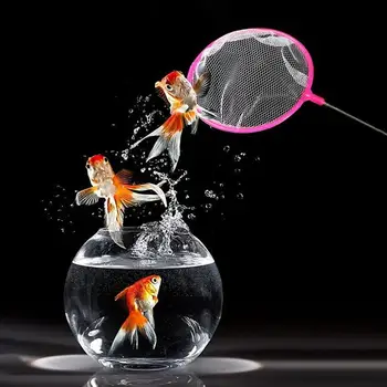

5 pcs brine shrimp tools artemia filter net ultrafine mesh fish net Fishing Tank Net Plastic Round Thick Fish Shrimp Aquarium