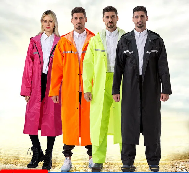 

2019 New Fashion EVA Raincoat Long section Clothes Waterproof Cloak Impermeable Men's Raincoat 269