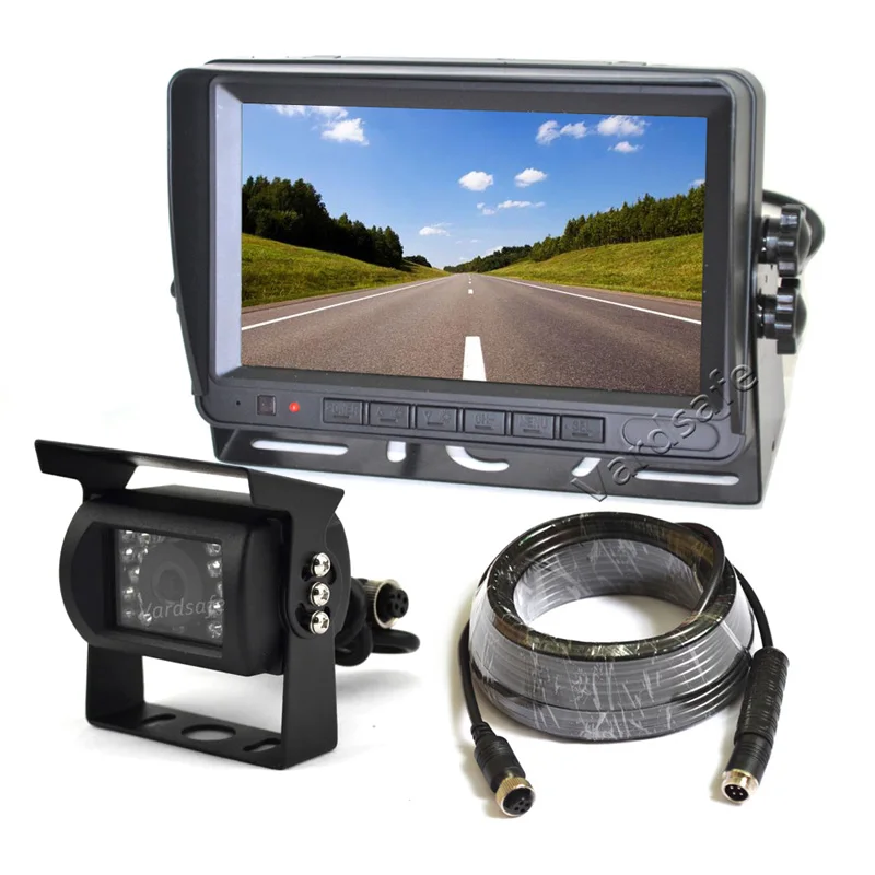 

Vardsafe VS803M | Rear View Reverse Backup Camera + 7 Inch TFT LCD Monitor for RV Motorhome Tractor Trailer Truck Bus Van