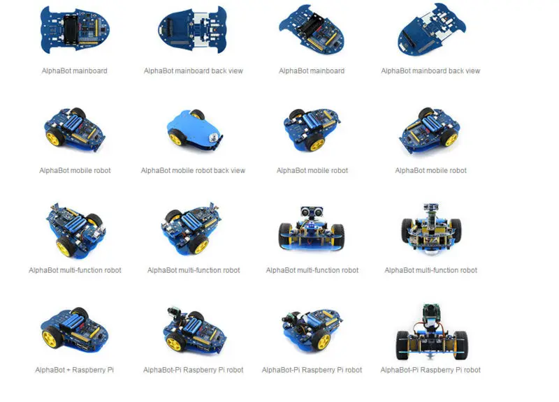 Alphabot-Pi Raspberry Pi Робот строительные kit: оригинальный Element14 Raspberry Pi 3 Модель B + alphabot + Камера, с нами/EU адаптер питания