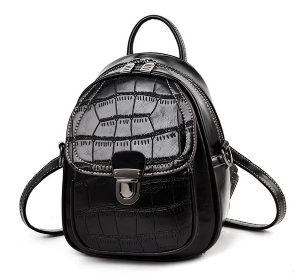 

New Tide Multi-function Crocodile Pattern Backpacks Preppy Style Students Personality PU Backpacks Femme Casual Travel Bags D144