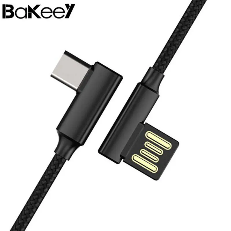 Bakeey 90-градусный Реверсивный Тип C кабель для быстрой зарядки для Oneplus 5 t крепление для спортивной камеры Xiao mi 6 mi A1 Примечание 3 S8 части мобильного телефона