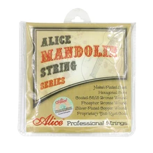 Alice AM06 Струны для мандолины набор. 010-.034 покрытая 85/15 бронзовая намотанная сталь 4 струны антикоррозийное покрытие