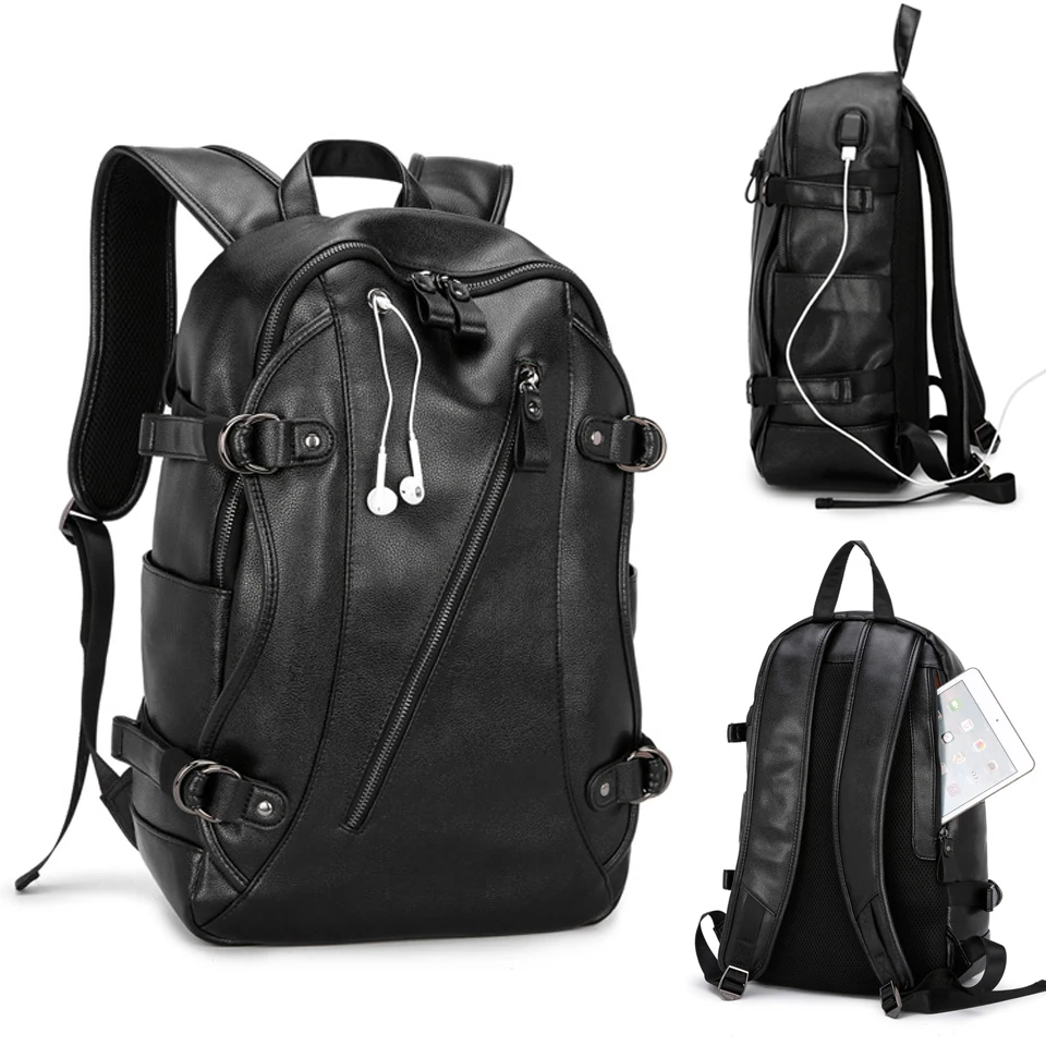 Wateproof Anti Theft Backpack For School Bag Teenager Pu Leather