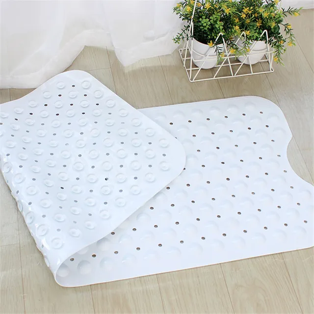 40x100cm Rectangle PVC Shower Bath Mat Non-slip Bathroom Massage Mat Suction Cup Non-slip Bathtub Carpet
