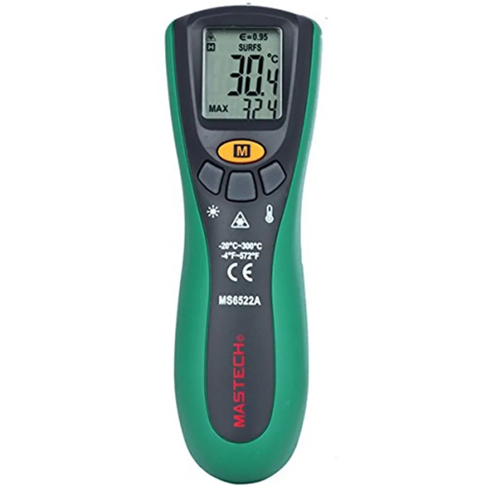 

Infrared Termometer Mastech MS6522A Portable LCD Digital Thermometer 10:1(D:S) Non-contact Handheld Laser Tester Diagnostic-tool
