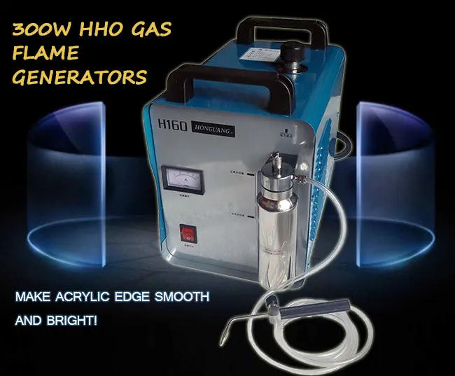 300W Portable Oxygen Hydrogen Flame Generator Acrylic Polishing Machine 