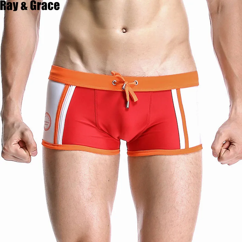 

RAY GRACE Men's Swimwear Trunks High Quality Men's Swimming Shorts Men's Beachwear Sport Summer Holiday Surf Mens Swimsuit