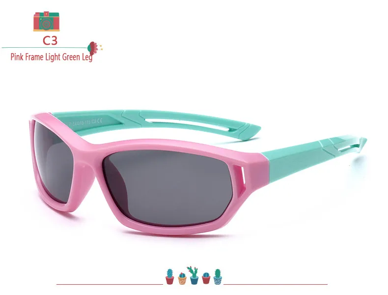 Новый 2016 Нет сломанной детские солнцезащитные очки модной поляризованные дышащая оправ очков для мальчиков Óculos S864