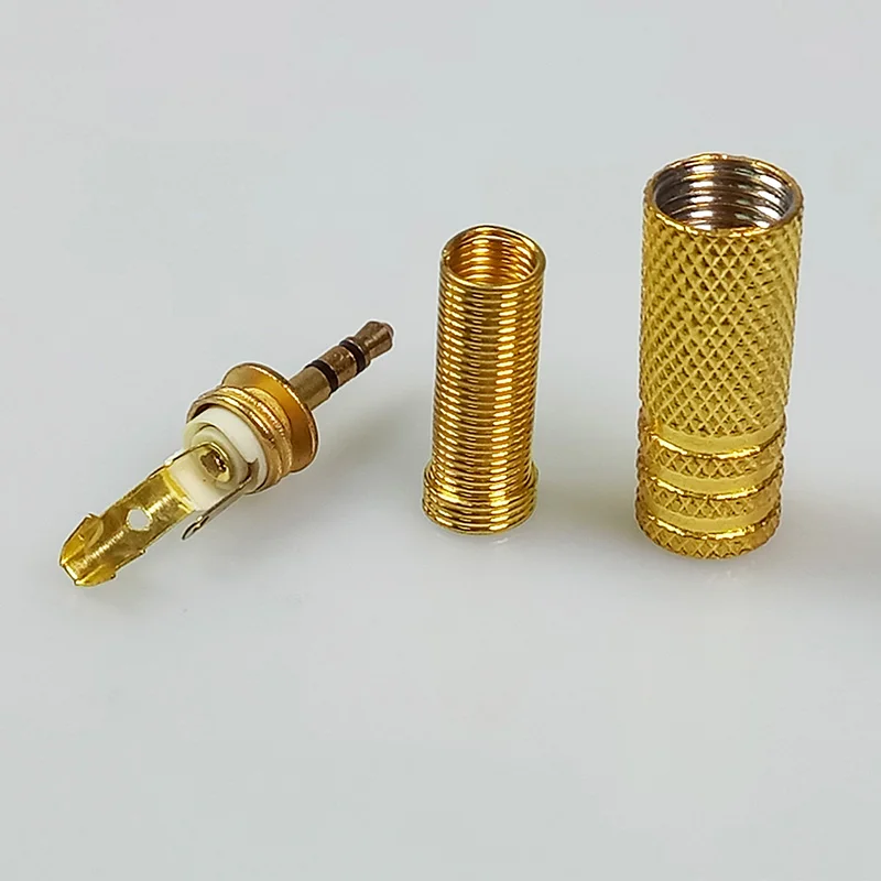 50pcs Free shipping Male Repair Headphone 2 5mm 3 pole Jack Plug Audio Soldering For HD598 HD558 HD518