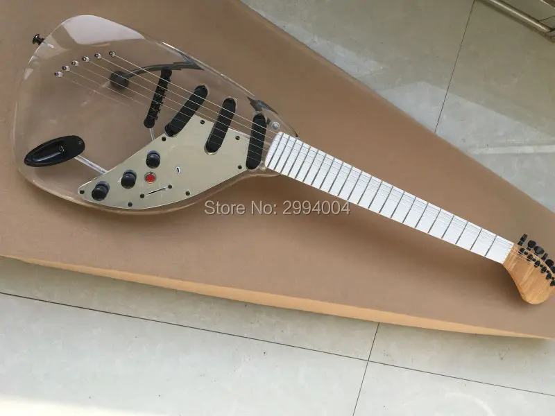 

New profiled acrylic crystal electric guitar, can modify, factory wholesale,Provide EMS delivery