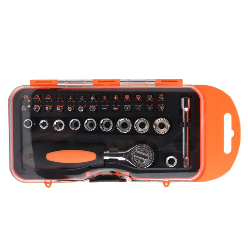 

38pcs/set Combination Tool Screw Bits Multi-functional Ratchet Screwdriver Hexagonal Wrench Sockets Home DIY Repairing Tools Kit
