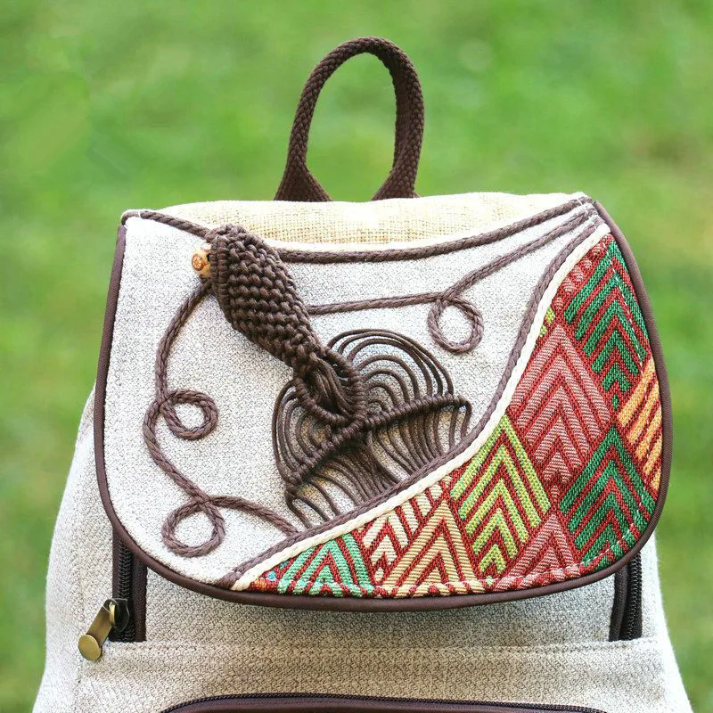 Модный Национальный String Appliques женский рюкзак для шоппинга! Хороший Strpied печатных леди накладка backrack Новые все-математические холст Backrucks