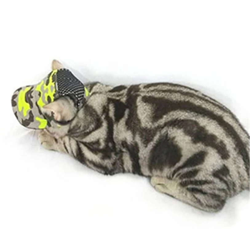 Summer Camouflage Pets Cap Hat Dog Cat Headband Canvas Outdoor Headdress Costumes Hair Band Visor Hat Cat Dog Accessories 40JA14 (2)