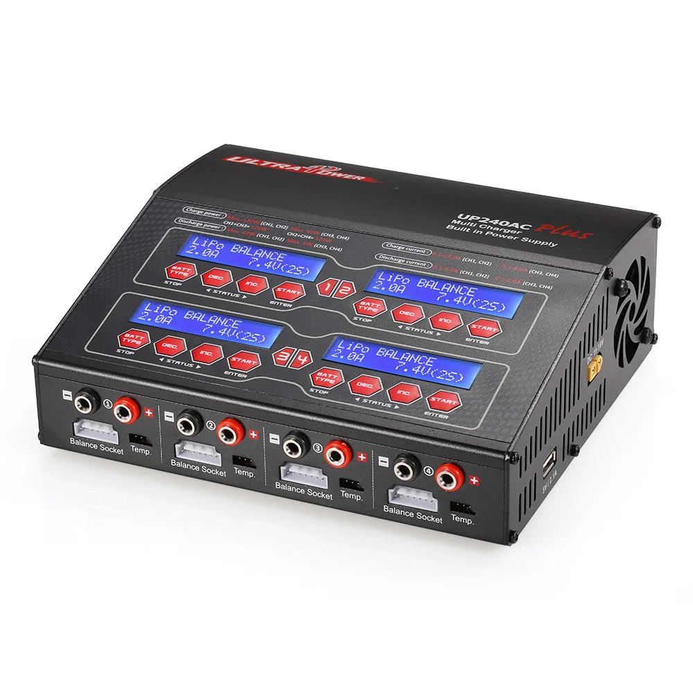 

Ultra Power UP240AC Plus 240W Lilo/LiPo/LiFe/NiMH/NiCD/ Battery Multi Balance Charger/Discharger for RC Lipo Battery