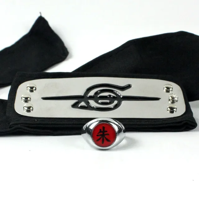 Classic Anime Naruto cosplay costume Akatsuki Uchiha Itachi Shuriken Forehead Headband Accessories suits cosplay Accessories -