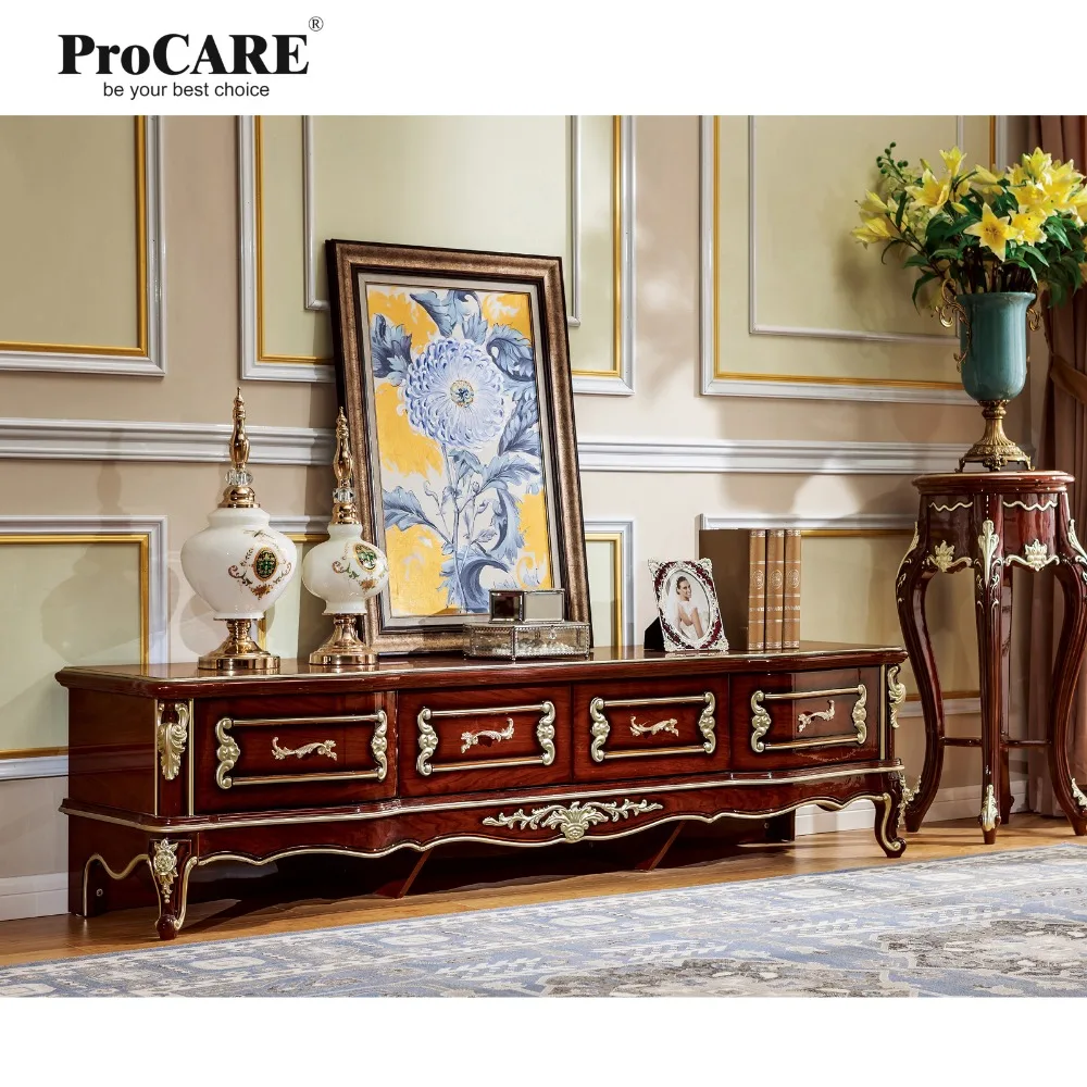 В античном стиле из твёрдой древесины придиванный столик для телефона или цветка роскошная мебель в европейском стиле набор от бренда ProCARE