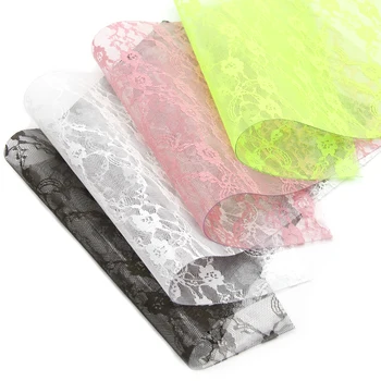 

David accessories 20*34cm or 30*140cm lace Transparent vinyl faux synthetic leather fabric,DIY Decorative knotbow Bags,1Yc3948