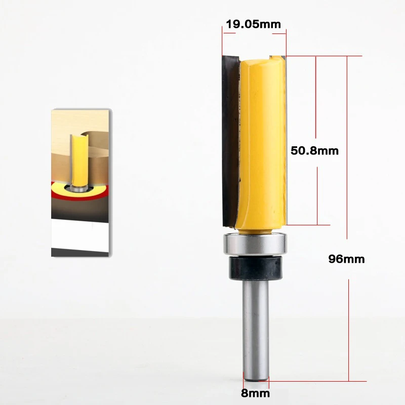 8 мм хвостовик шаблон отделка петля долбежный фрезы прямой концевой фрезы триммер Чистка заподлицо обрезки шипы резак для деревообработки