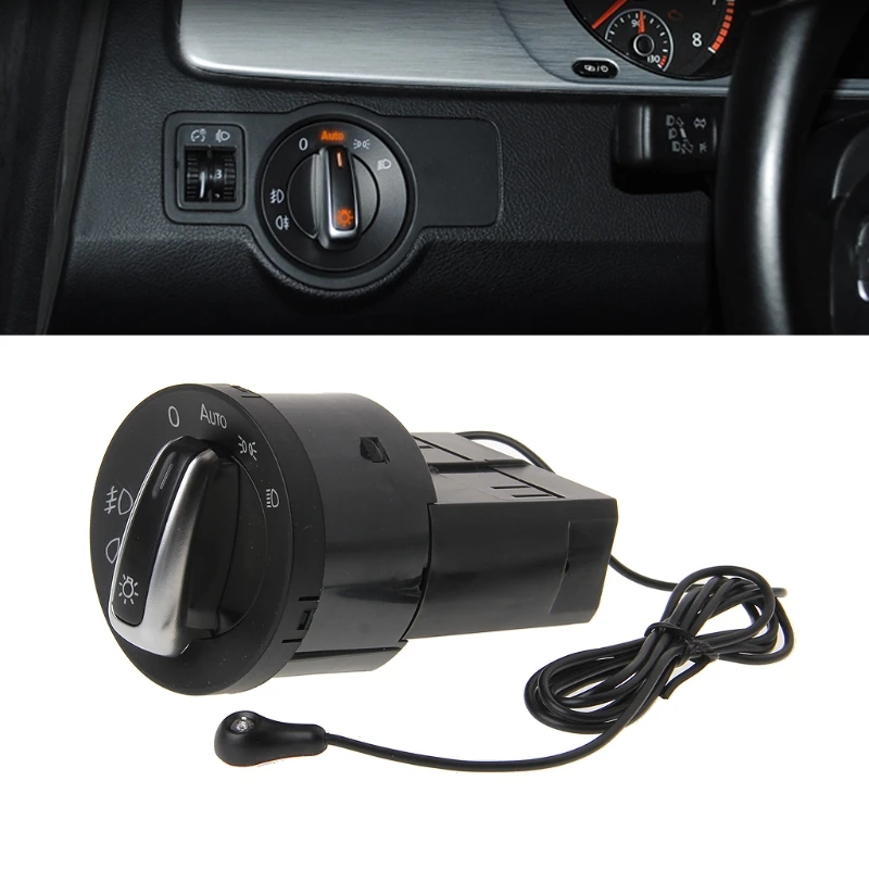 OOTDTY Auto Headlight Chrome Switch Plug For VW Polo Golf 4 Jetta MK4 Passat B5 dropshipping | Автомобили и мотоциклы