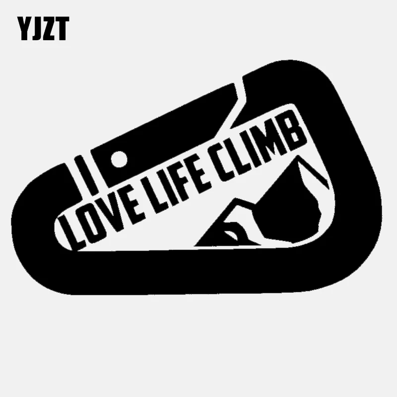 YJZT 15 см * 9 3 модная наклейка на окно автомобиля с надписью LOVE LIFE Восхождение черная