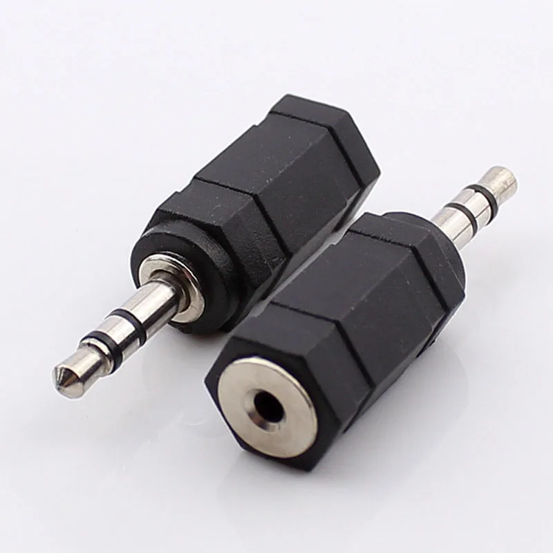 30pcs Jack 3 5mm Audio Connector Male Turn Jack 2 5 Female Headphone Plug AV Adapter 3 5 Dual channel To 2 5mm Hole
