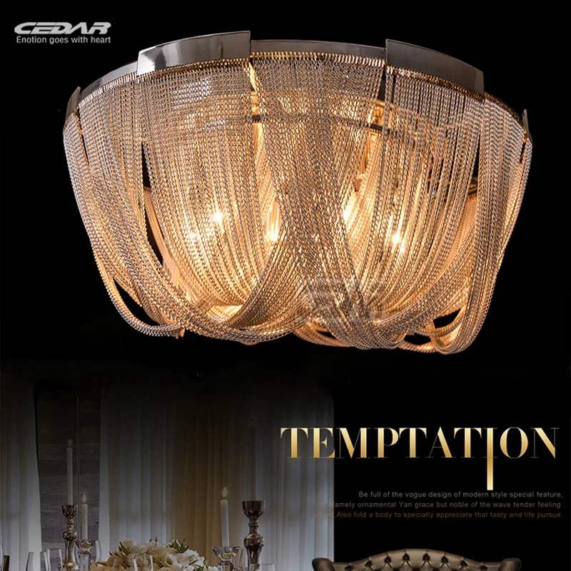 Us 598 0 New Classic Rear Modern Ceiling Lamp Luxury Aluminum Chain Chandelier Lighting In Chandeliers From Lights Lighting On Aliexpress