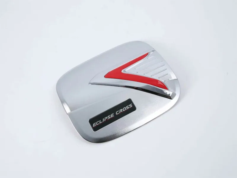Для Mitsubishi Eclipse крест аксессуары масла автомобиля топливный бак Кепки накладка Стикеры стайлинга автомобилей - Цвет: ABS Chrome Red logo