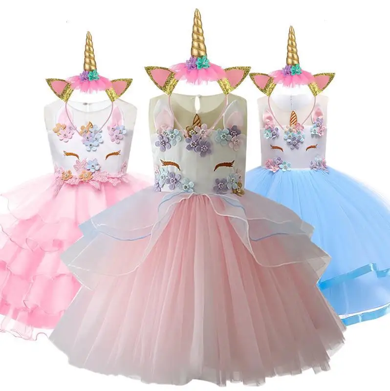 

Easter Girl Princess Dress Color Lace Bow Cartoon Bunny Ears Dress European And American Children's Dress Children's Wear